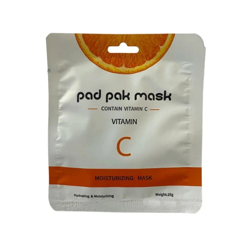 PAD PAK vitamin c face mask weight 25 grams-ماسک ورقه ای پد پاک -saren-store.ir