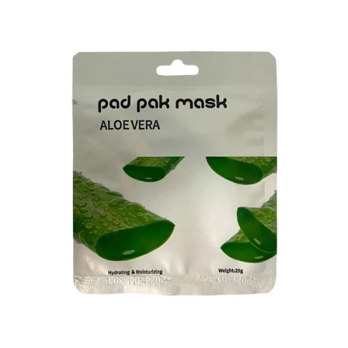 PAD PAK Aloevera face mask weight 25 grams-ماسک ورقه ای پد پاک -saren-store.ir