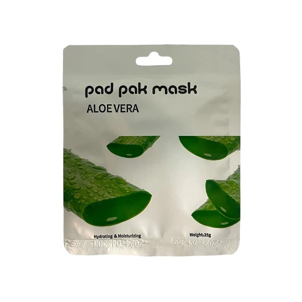 PAD PAK Aloevera face mask weight 25 grams-ماسک ورقه ای پد پاک -saren-store.ir