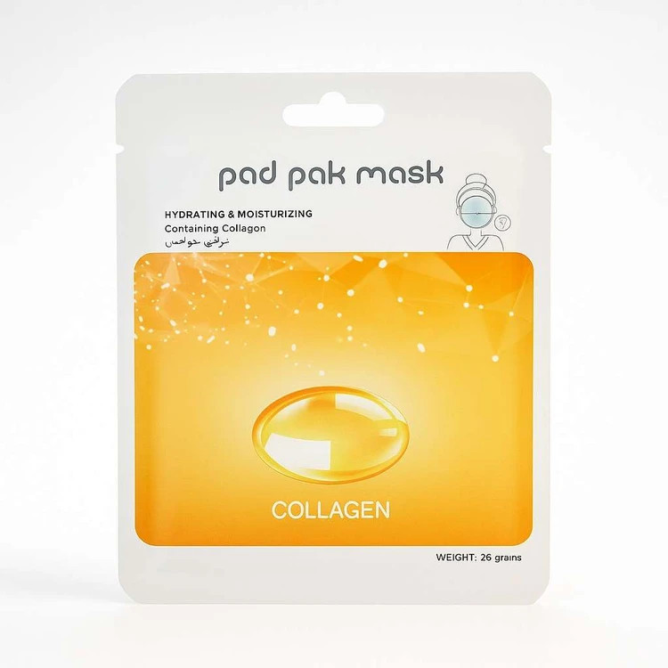 PAD PAK vitamin c face mask weight 25 grams-ماسک ورقه ای پد پاک -saren-store.ir