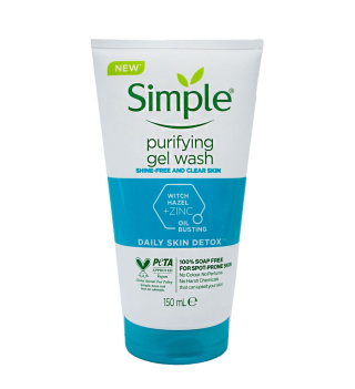 Simple Purifying Facial Wash Gel Daily Skin Detox 150ml